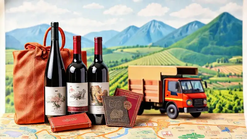 Viaje a viñedos con documentación y color