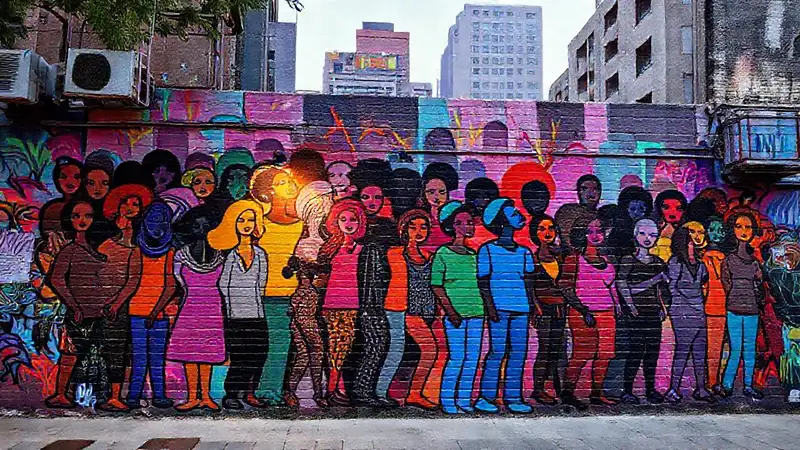 Mural urbano celebra la diversidad y esperanza